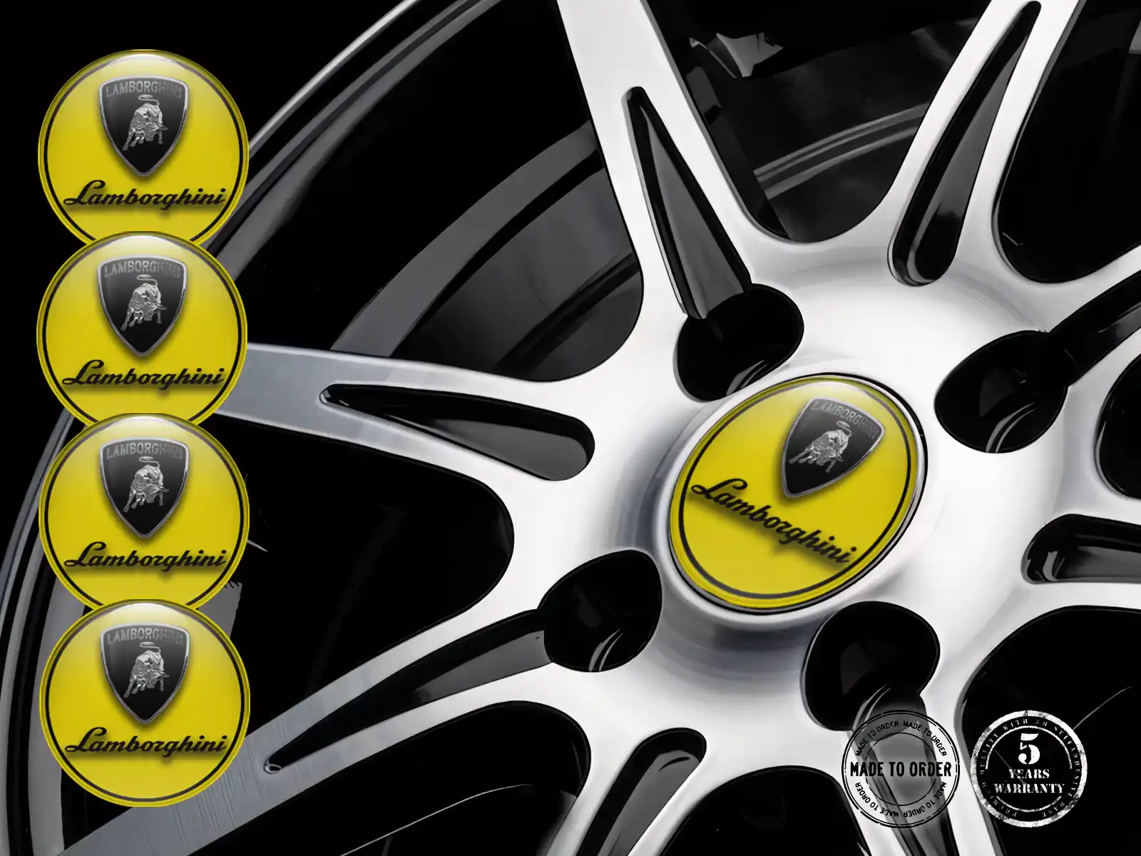 Lamborghini Pegatinas de Cúpula Estilo Emblemas de Aro de Lujo
